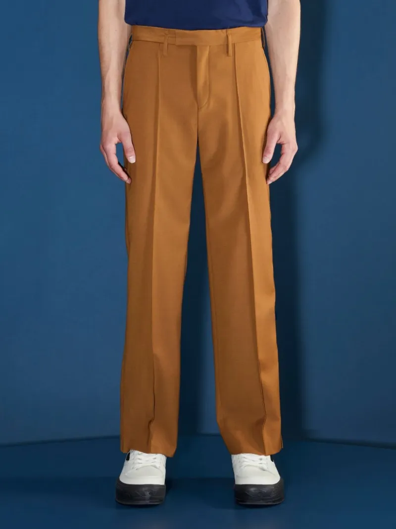 tailored straight-leg trousers 