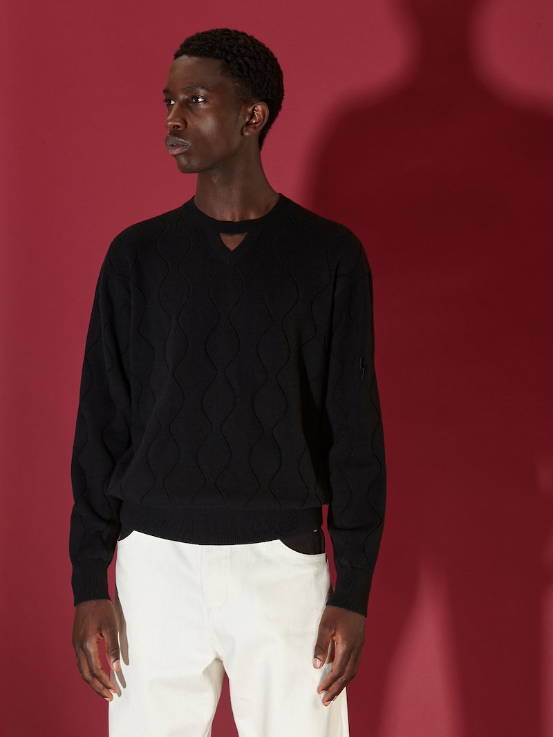 Triangle Neck Detail Sweater