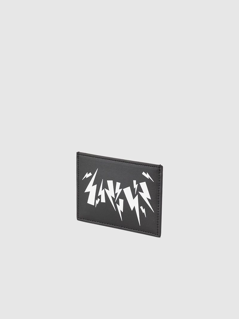 Jumbled Bolts Leather Four Slots Card Holder