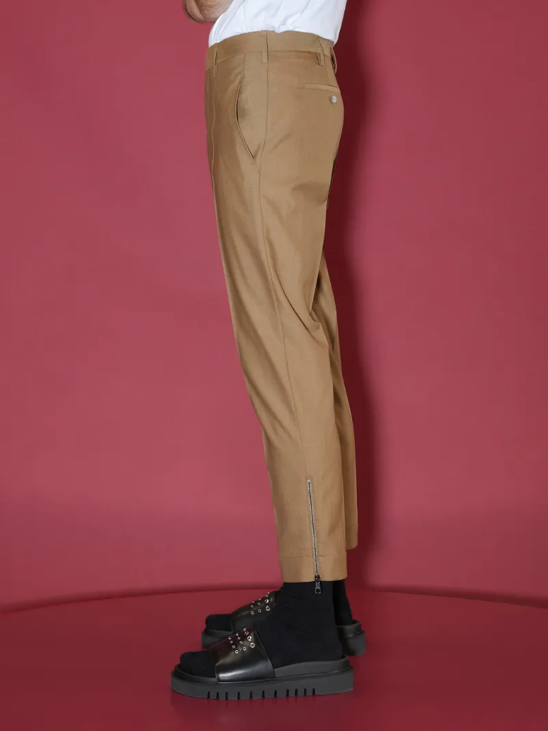 Side zip deals khaki pants