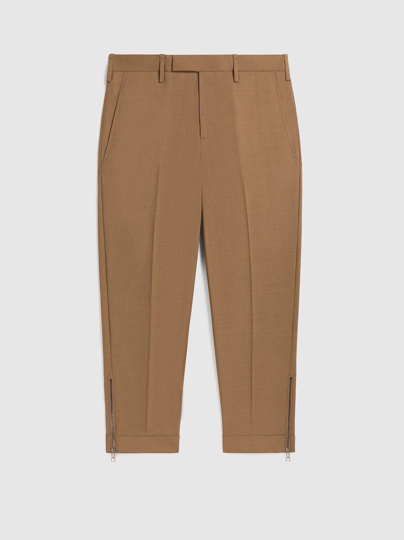 "Jamie" Slim Fit Side Zip Trousers - Regular Length