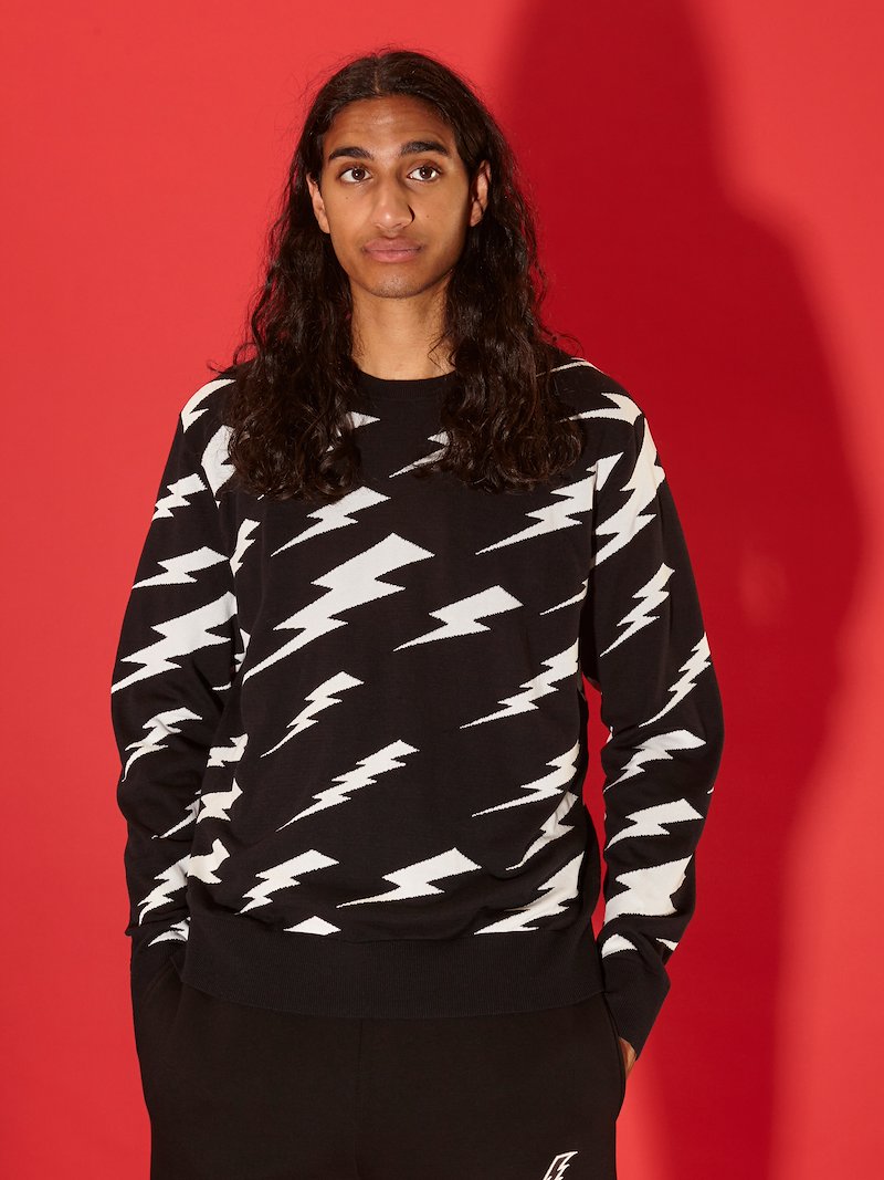 SLIM RAIN BOLTS SWEATER