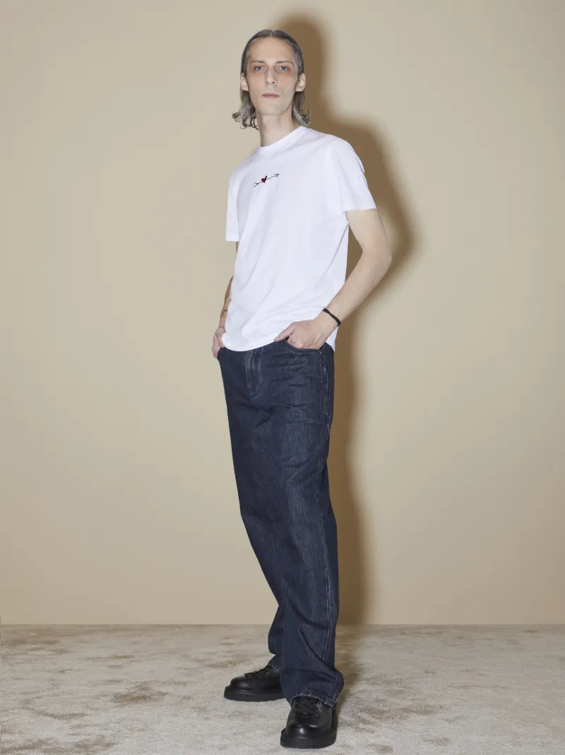 NEIL BARRETT｜ (Slim Cupid T-Shirt (MY70198A Y525 495N)) Neil Barrett SLIM CUPID - T-shirt con stampa - black/nero