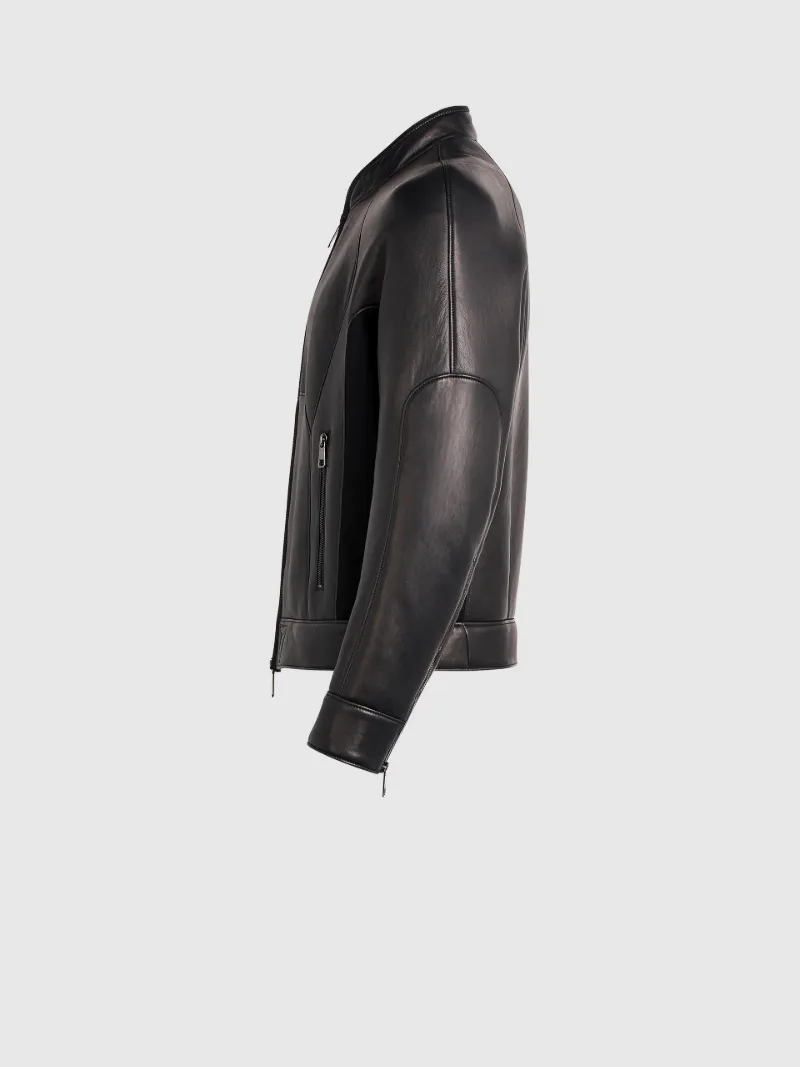 Bonded Leather Scuba Blouson Neilbarrett Com Bonded Leather Scuba Blouson