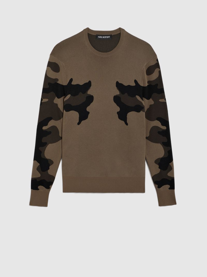 camo long sweater