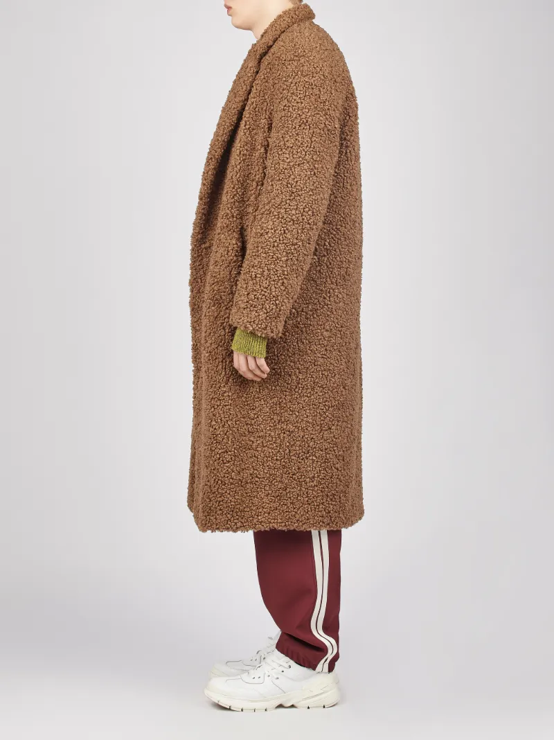faux shearling oversized coat