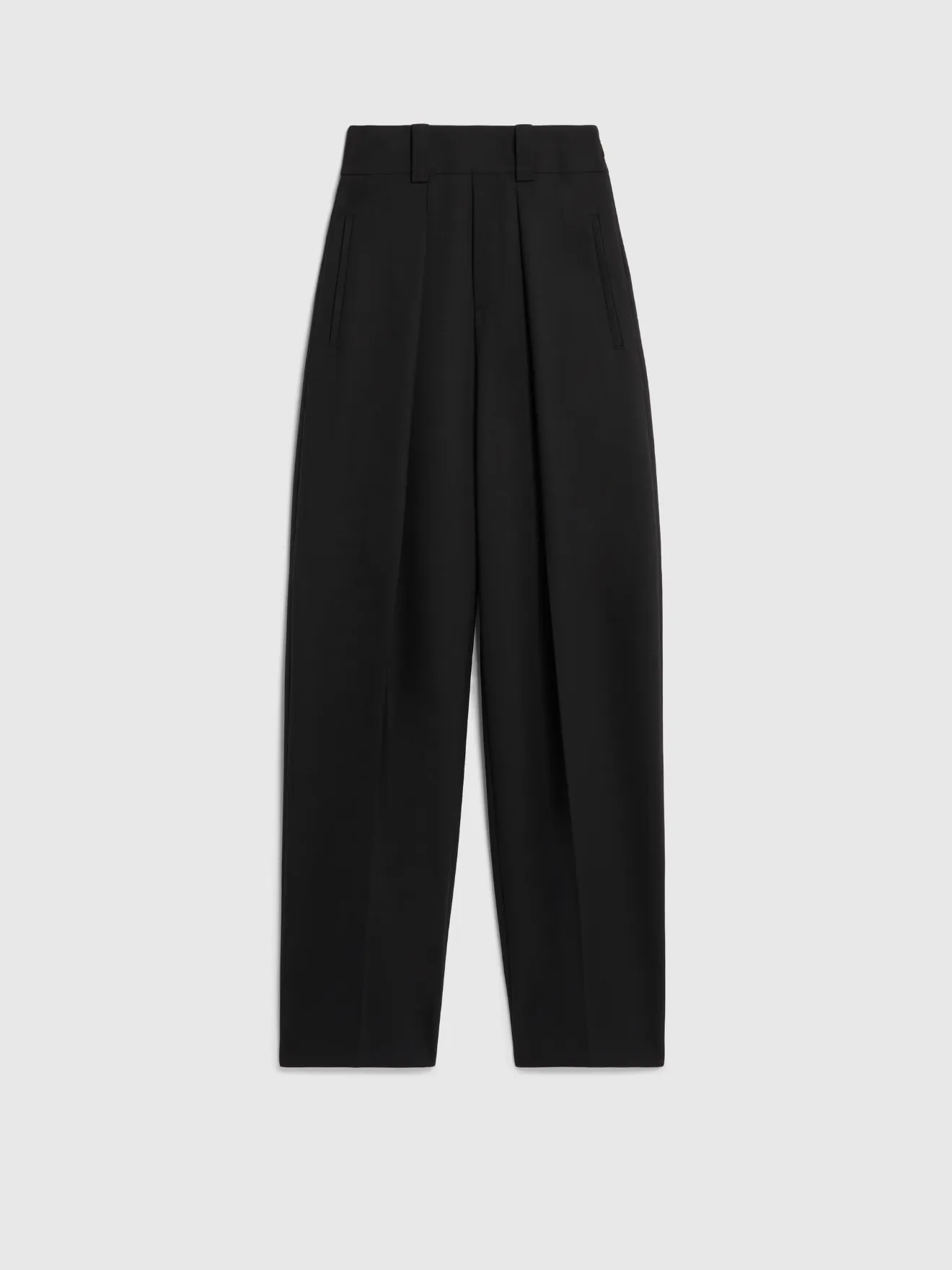 tapered pleated trousers