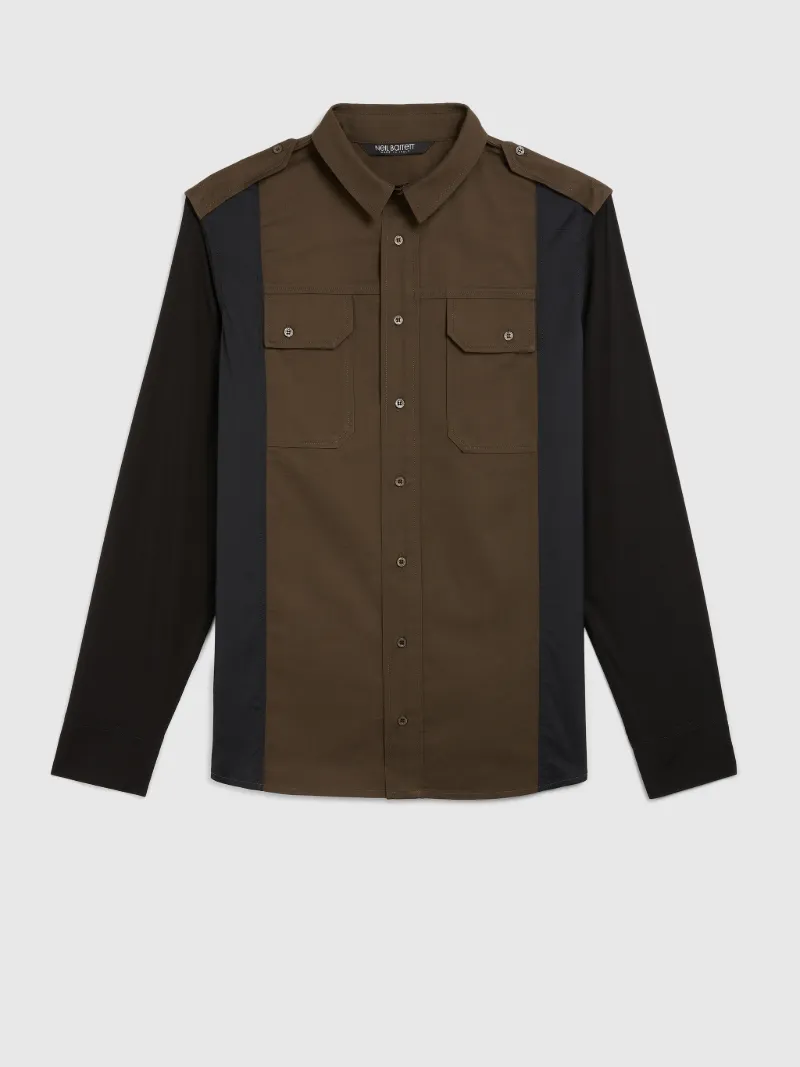 Hybrid Cotton And Poplin Field Jacket 