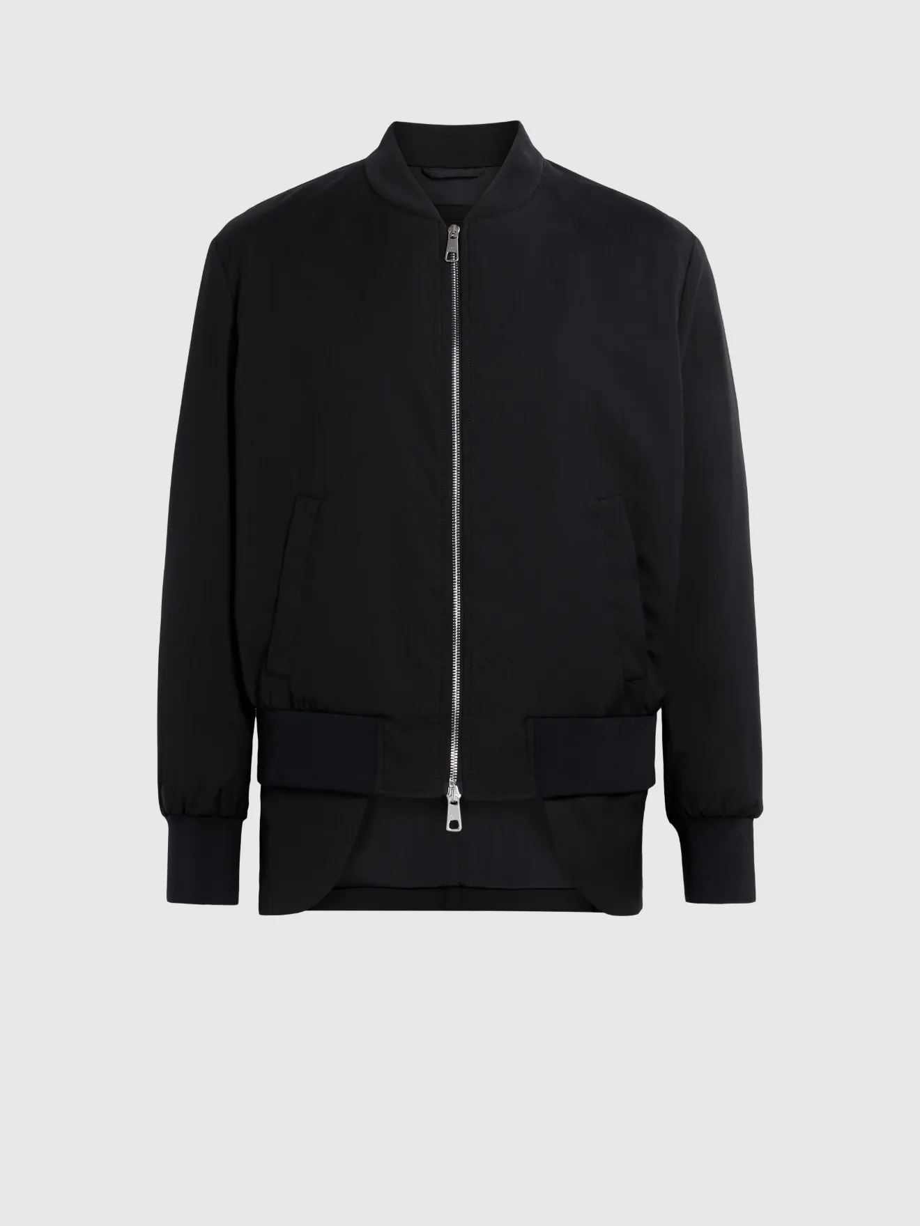 white cotton bomber jacket