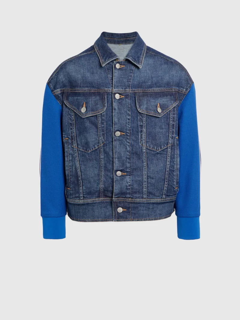 denim hybrid jacket