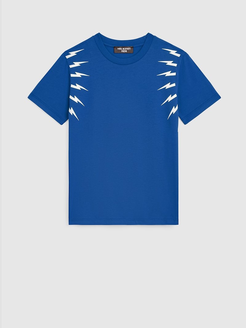 Fair-Isle Thunderbolt Sleeves T-Shirt