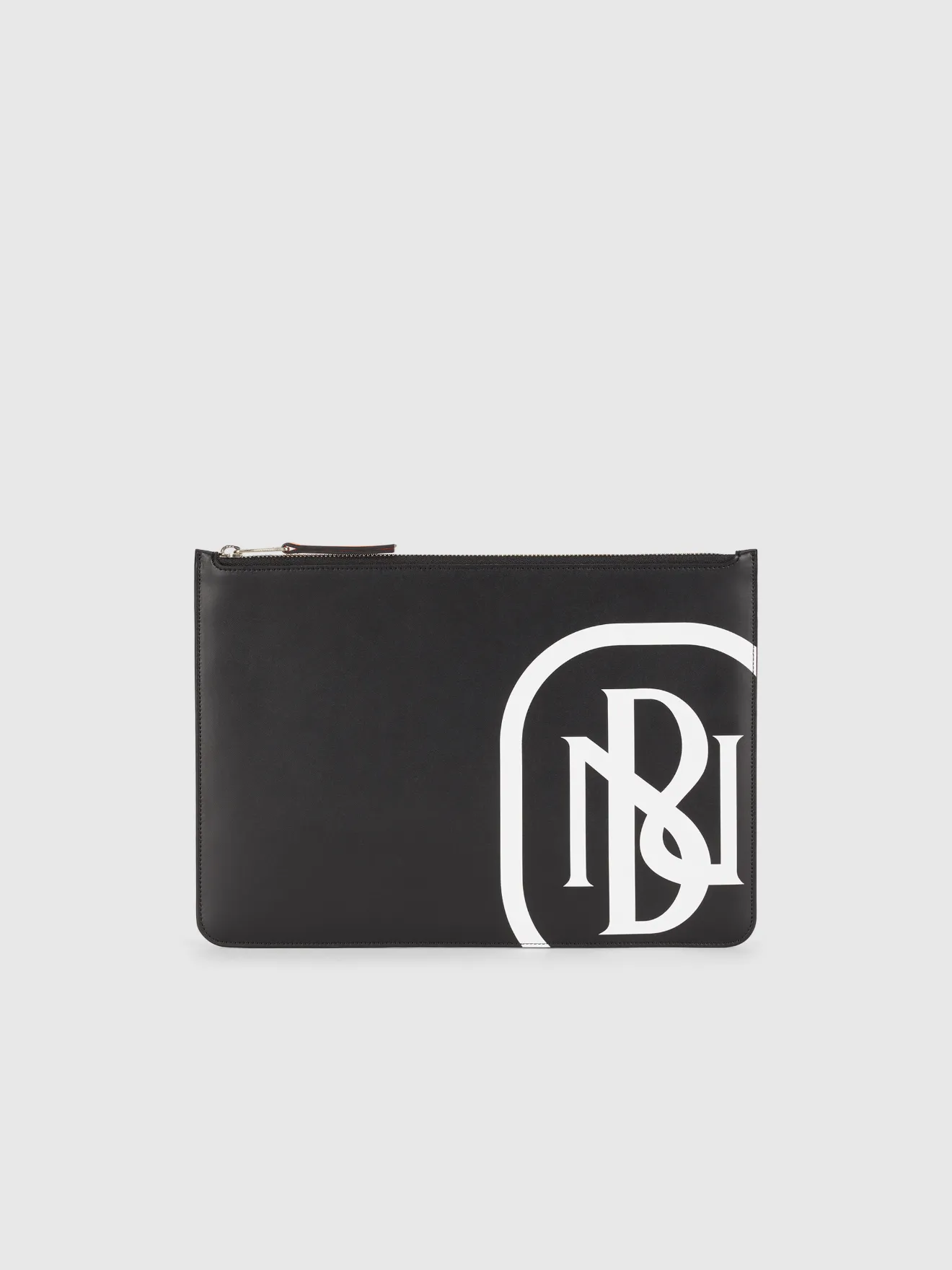 large leather zip pouch