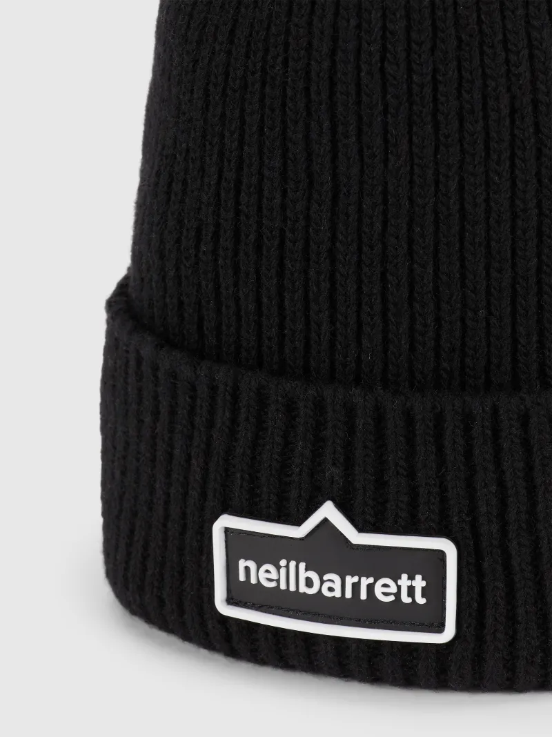 Logo-Appliqué Wool Beanie | NeilBarrett.com