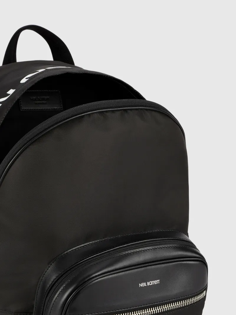 nylon leather backpack