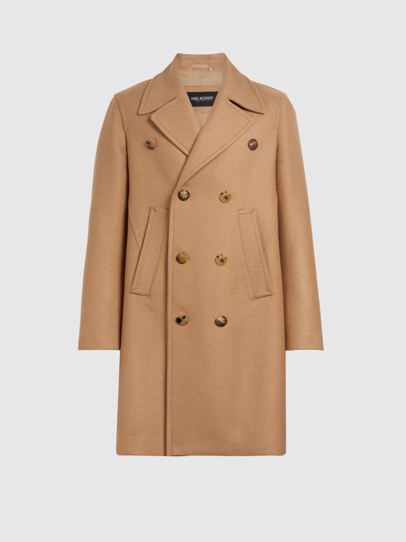 double breasted camel coat