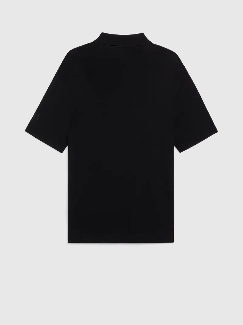 Minimalist techno Knit Polo Shirt 