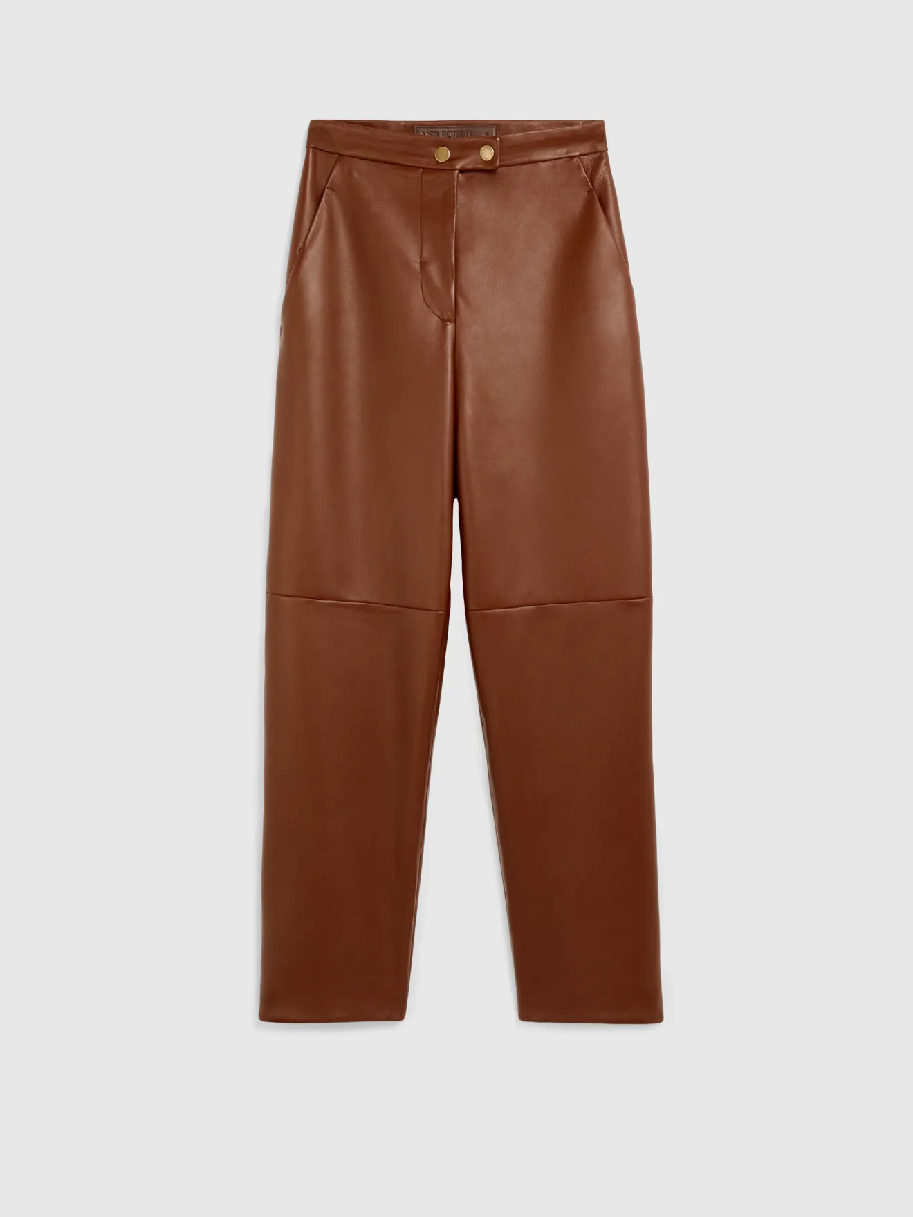 Nappa Leather High Waist Tapered 