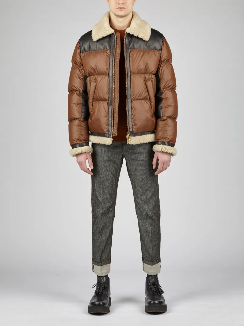 shearling puffer coat