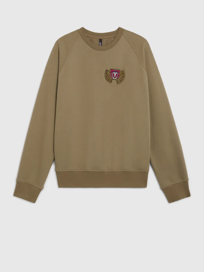 khaki sweatshirt