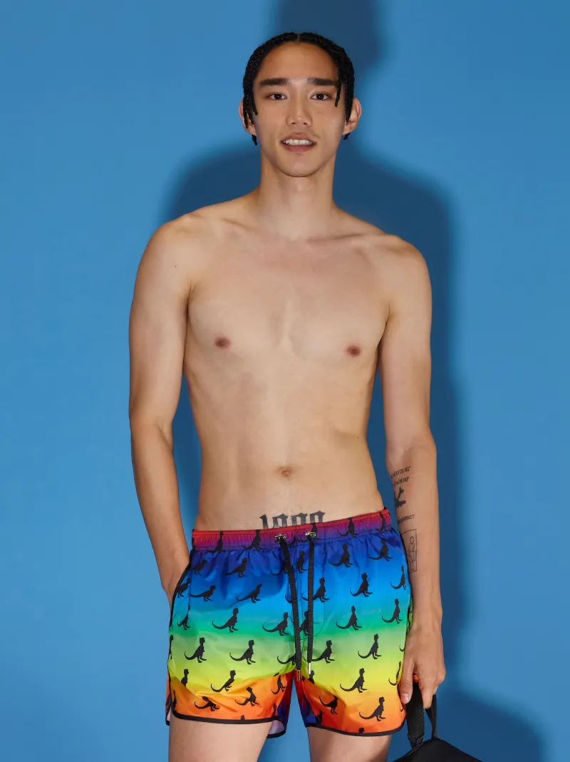 Rainbow Dinos Swim Shorts | NeilBarrett.com