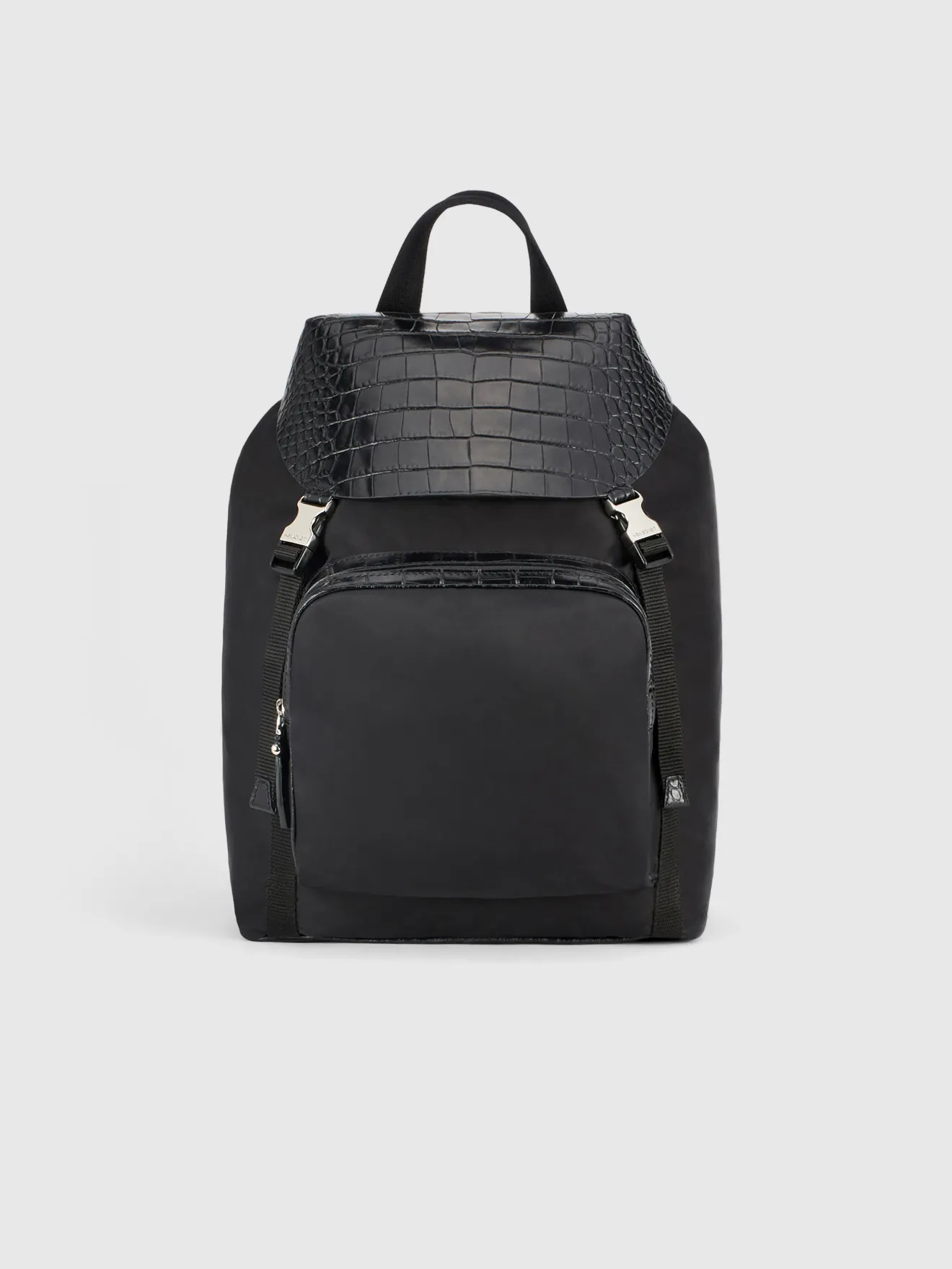 nylon leather backpack