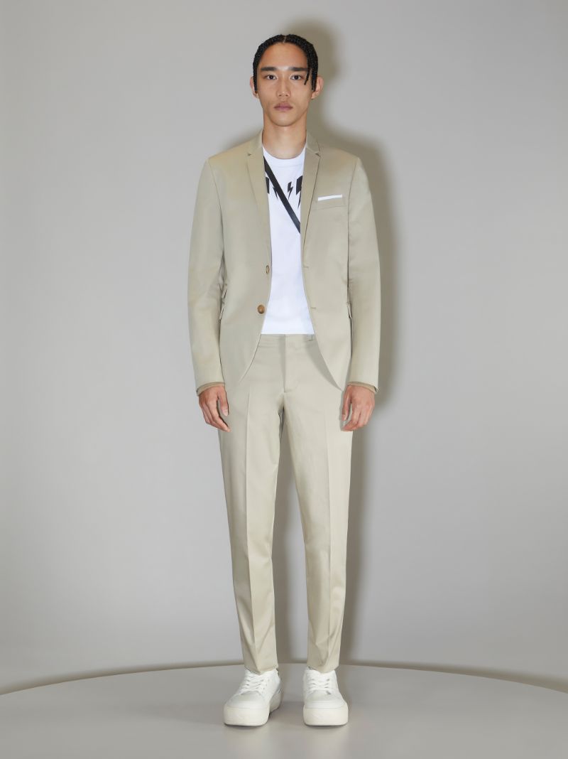 cream 2 piece suit