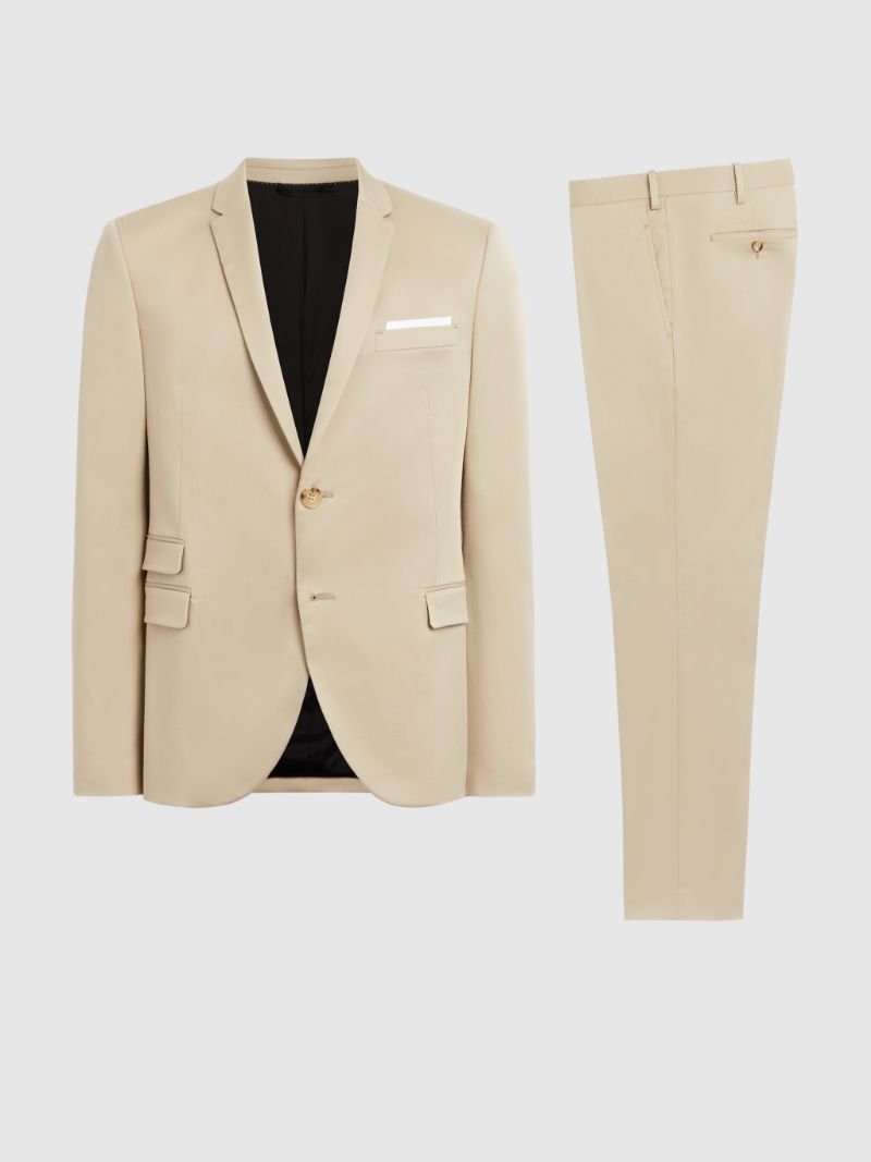 cream 2 piece suit