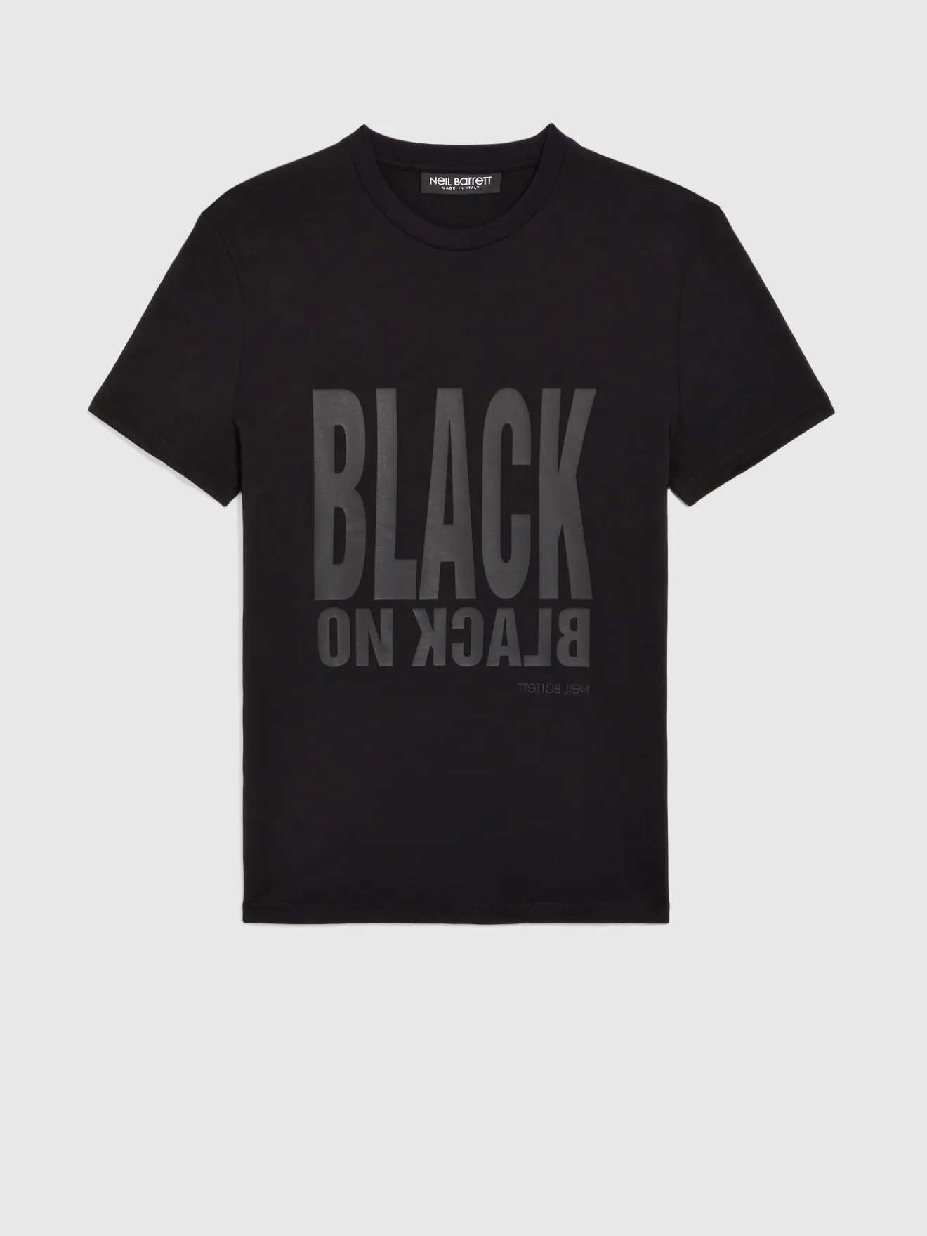 black slogan t shirt