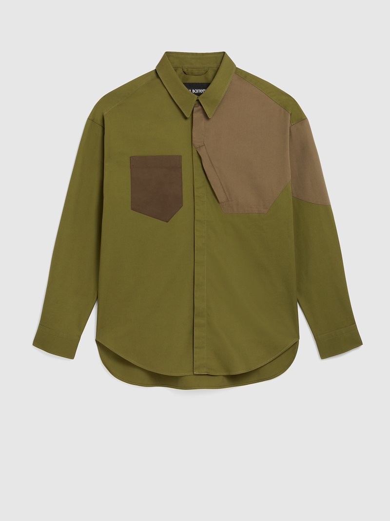 YUNY Men Single Breasted Oversized Long-Sleeve V Neck Dress Shirt Khaki M YUNY Men Single Breasted Oversized Long-Sleeve V Neck Dress Shirt Khaki M