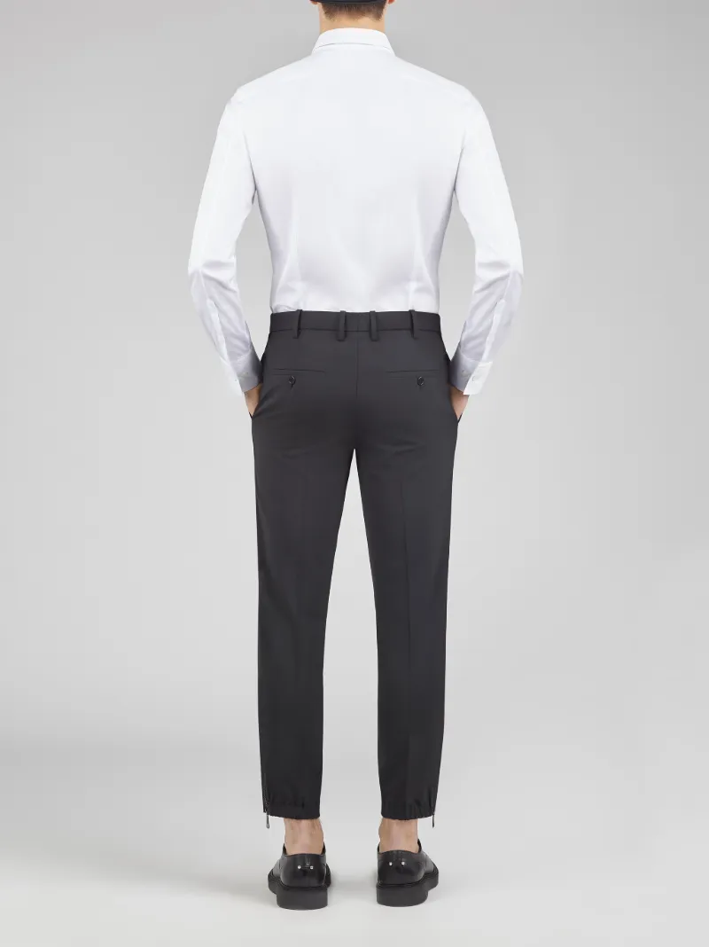 Travel Side Zip-hem Slim Trousers 
