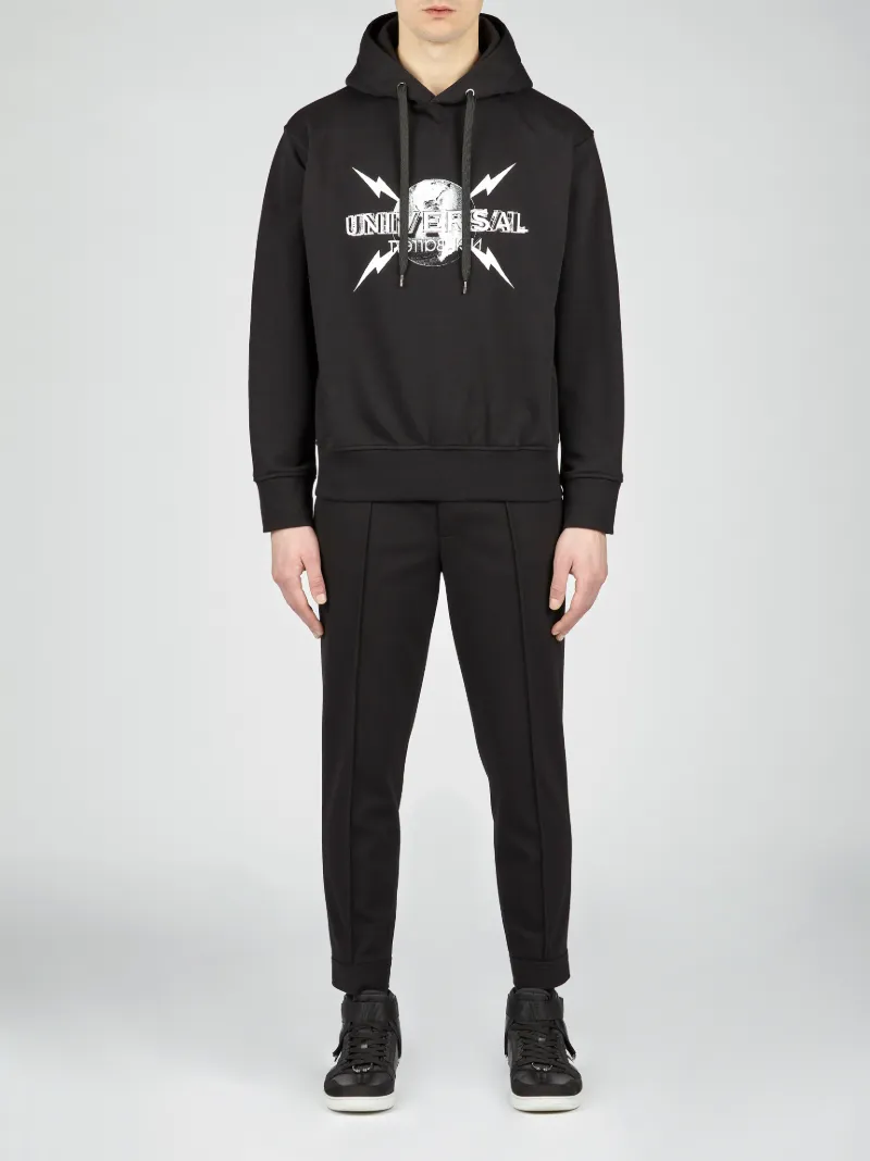 lightweight black hoodie