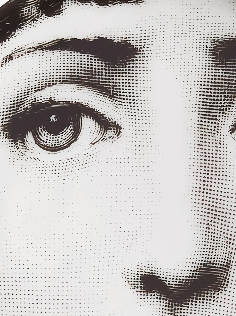  Fornasetti Untertasse Mit Gesichtsmotiv   Grau 