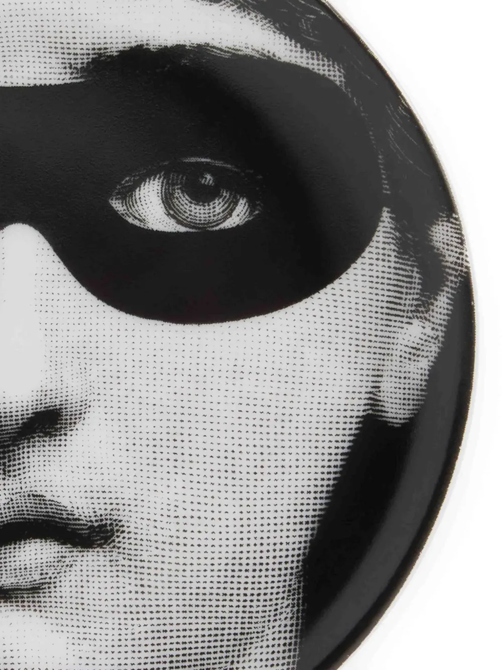 Shop Fornasetti Bandit Print Coaster In Black