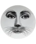 Fornasetti whisker print plate - White