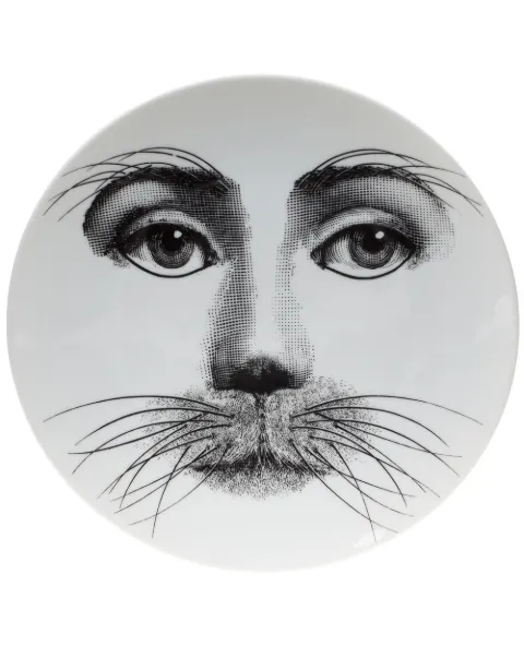 Fornasetti whisker print plate