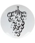 Fornasetti grapes print plate - White