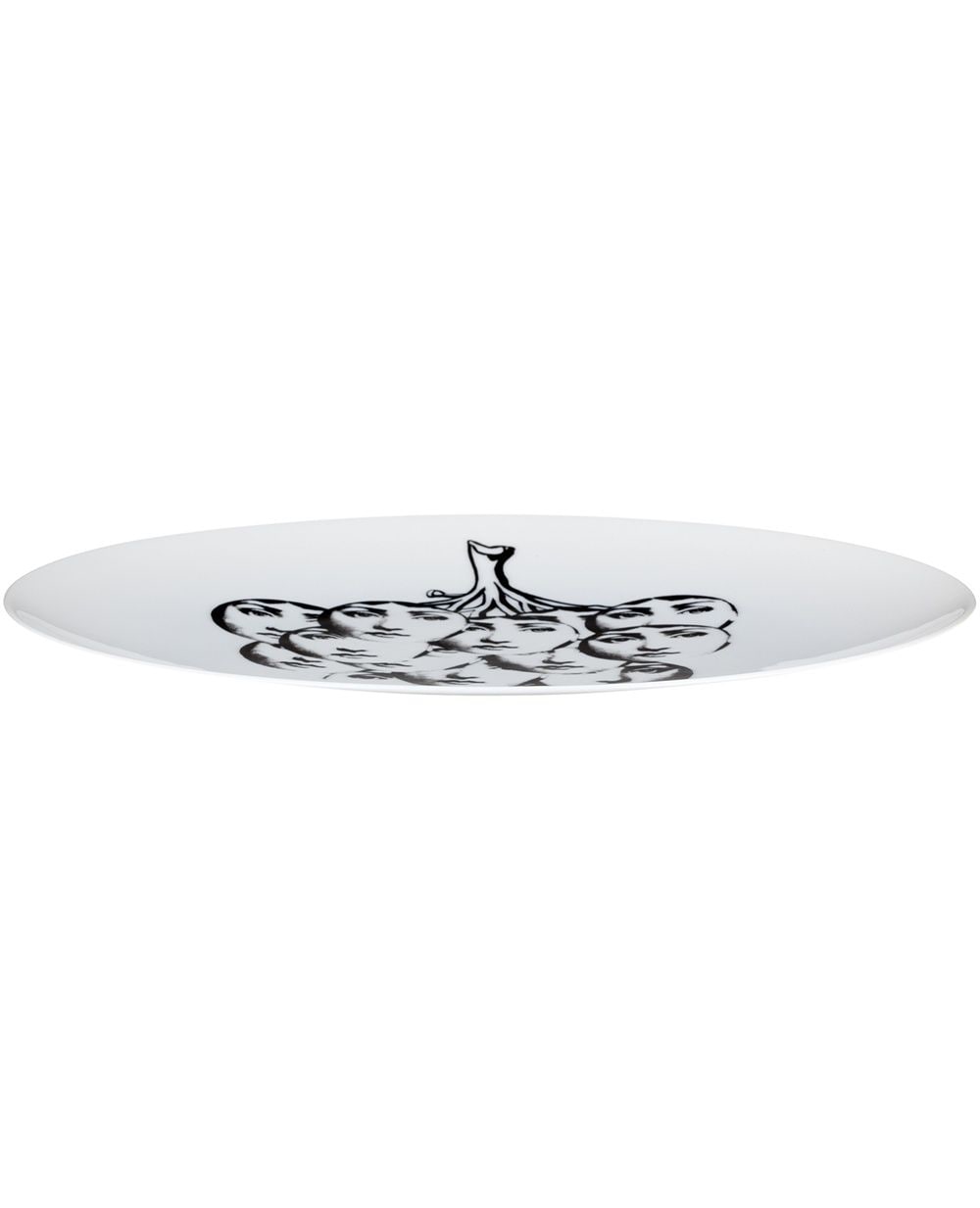 Shop Fornasetti Grapes Print Plate In White