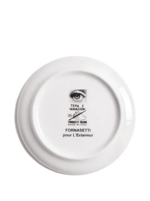 Fornasetti Untertasse mit Gesichtsmotiv