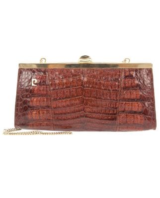 Alligator clutch bag