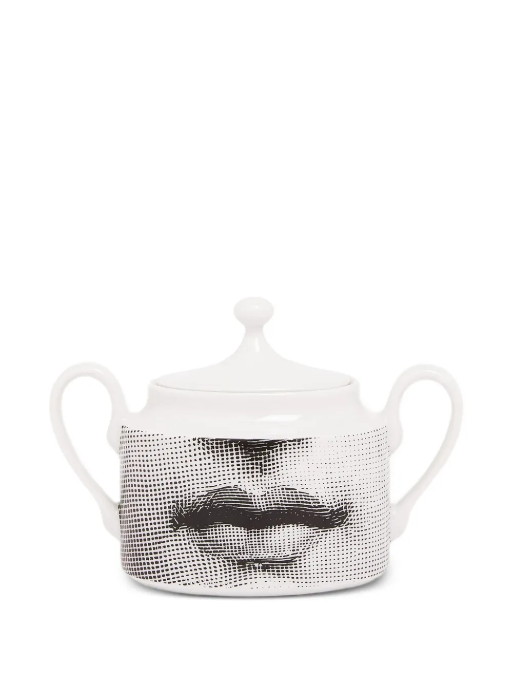 Fornasetti リッププリント シュガーポット - ホワイト Fornasetti リッププリント シュガーポット - ホワイト