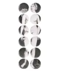 Fornasetti Eva plates (set of 12) - Grey
