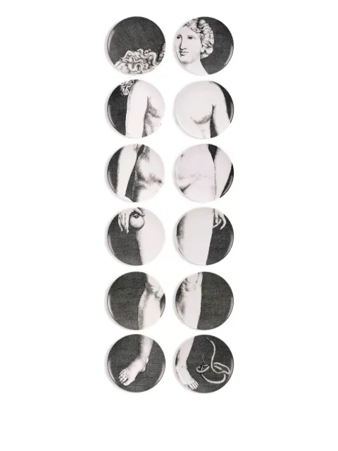 Fornasetti Eva plates (set of 12)
