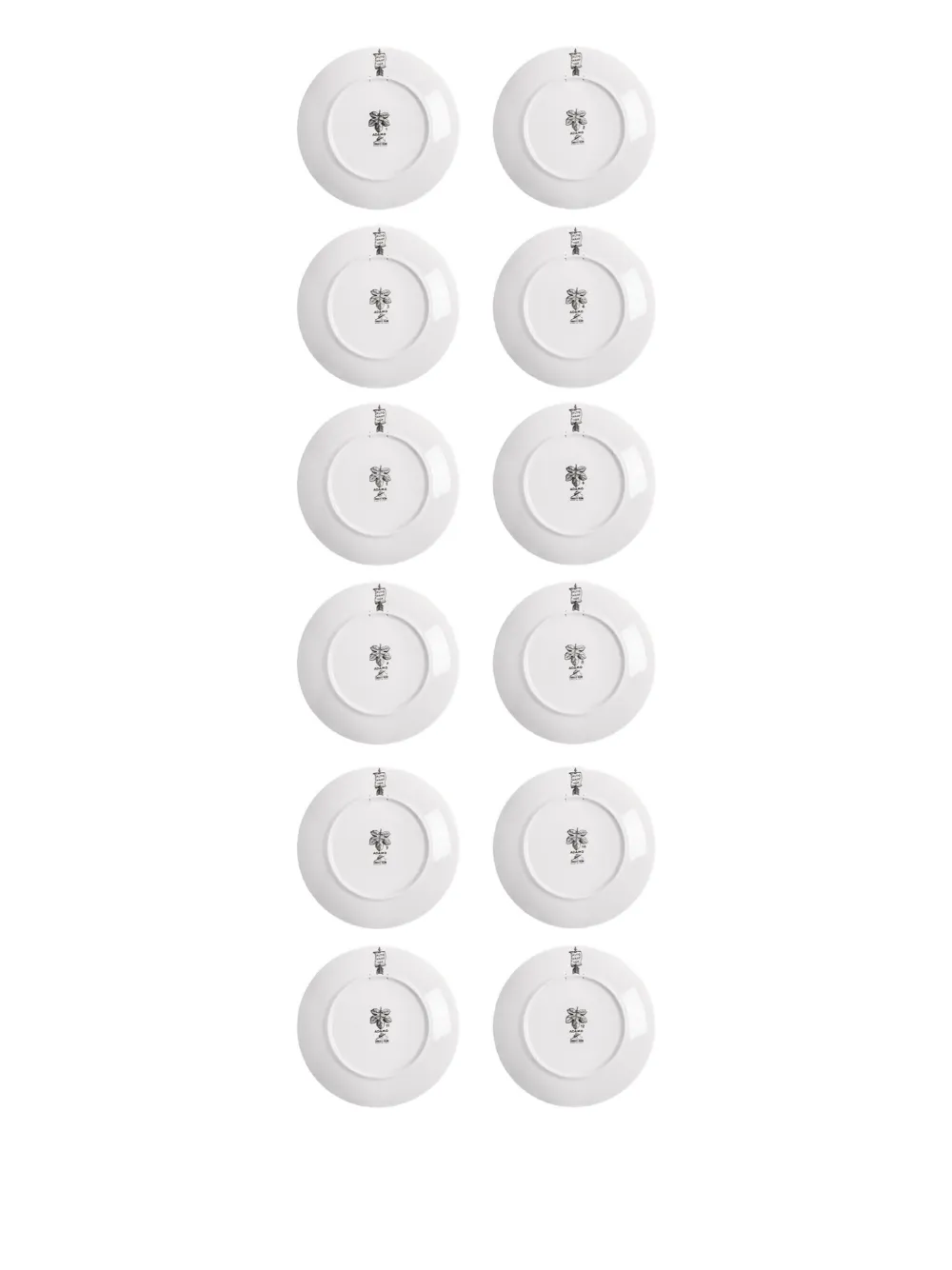 Fornasetti Adam plate set (set of 12) | Grey | Image 1