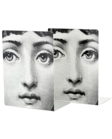 Fornasetti Buchstützen mit Gesichtsmotiv