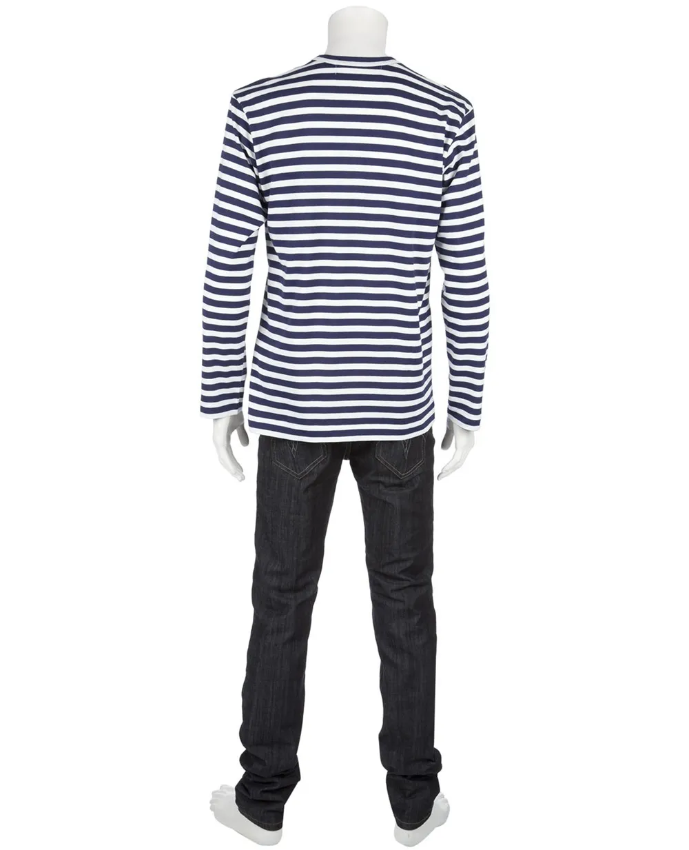 Comme Des Garcons Play Mariniere a Manches Longues Bleu FARFETCH FR