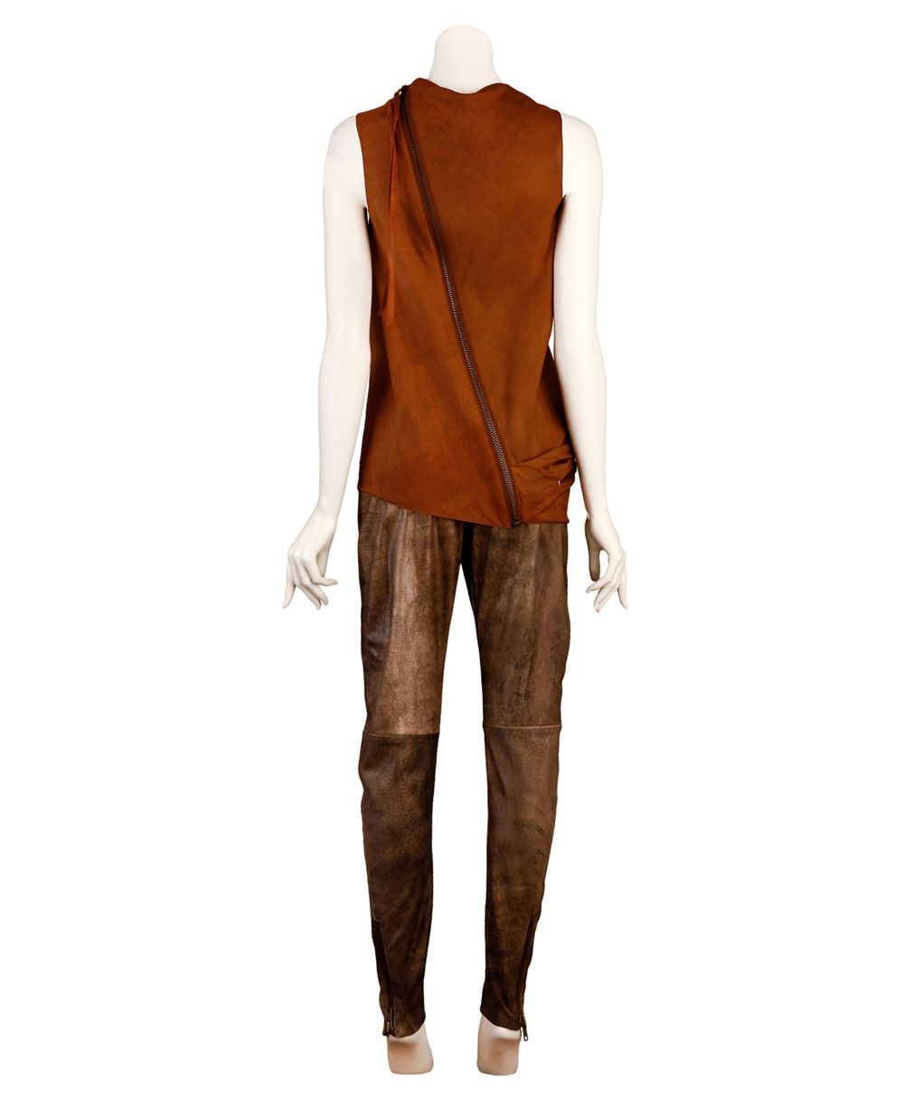 Thimister Leather Trouser In Brown