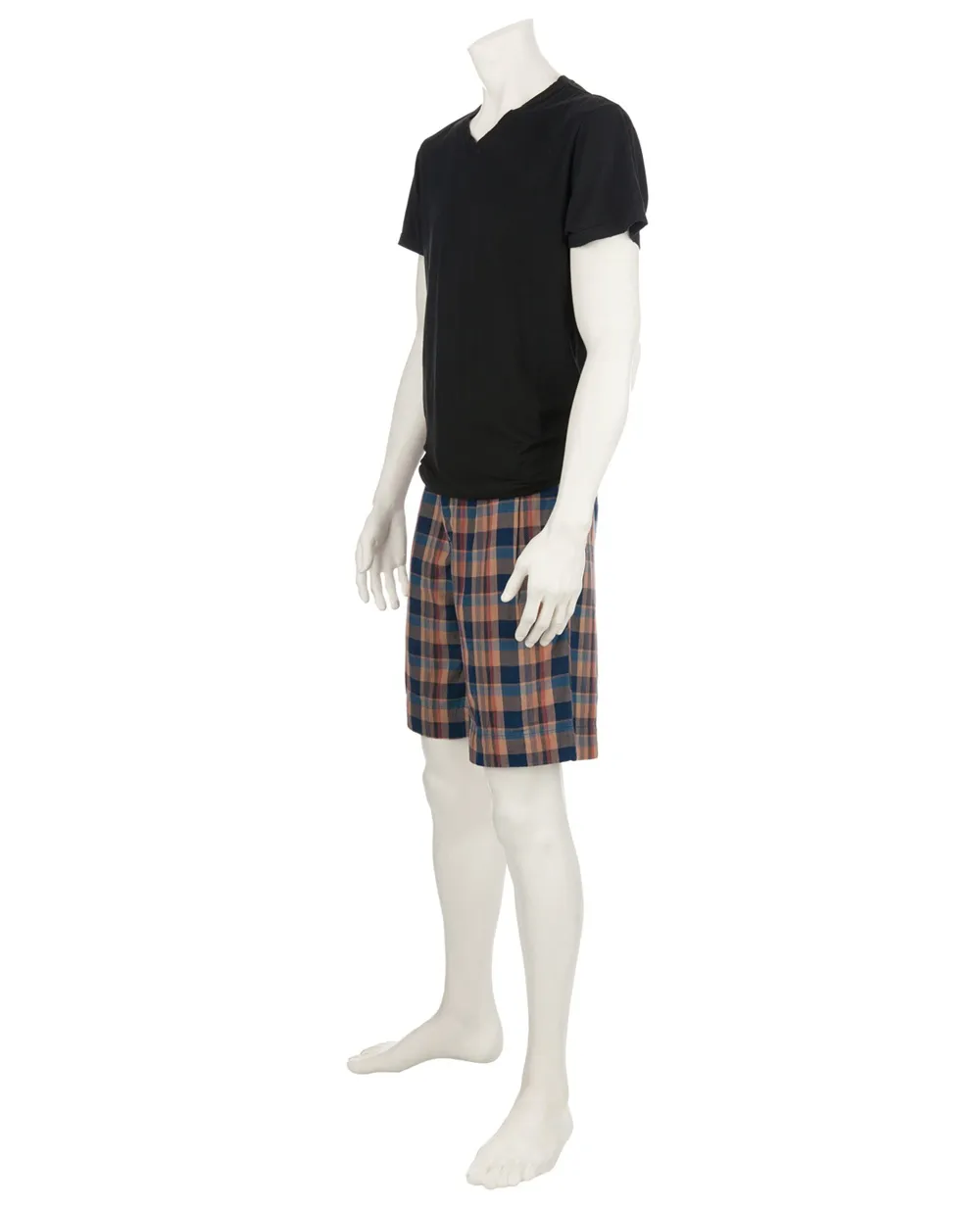  Element By Nigel Cabourn 'madras' Shorts - Blue 