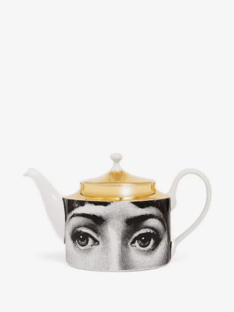 Fornasetti Porzellanteekanne mit Print