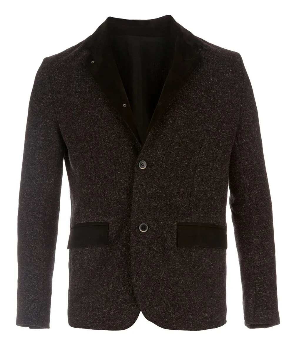 Side Slope Single breasted blazer | Brown | Image 1