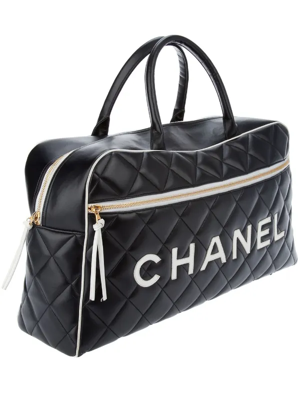 CHANEL Pre-Owned プレオウンド レザー ボストンバッグ | ブラック